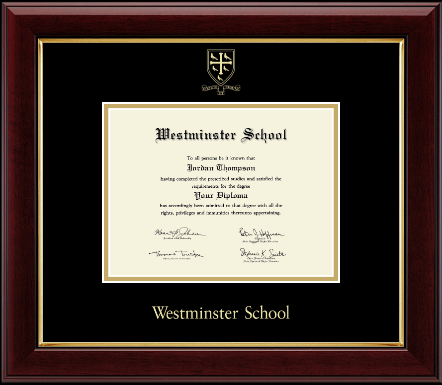 Gold Embossed Gallery Diploma Frame