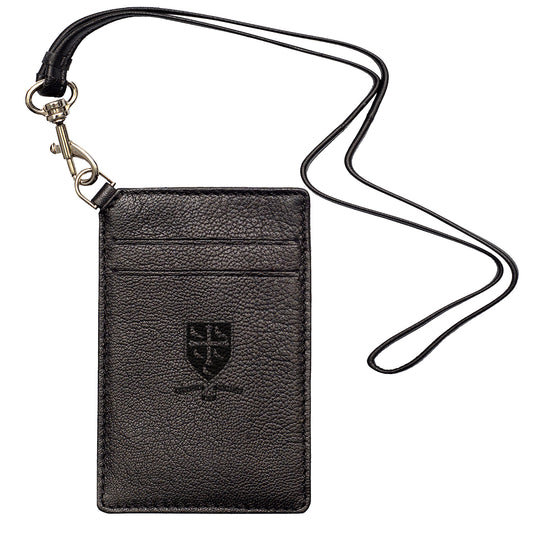 Leather Lanyard ID Holder