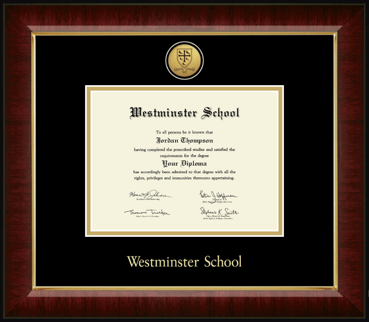 Gold Engraved Murano Diploma Frame